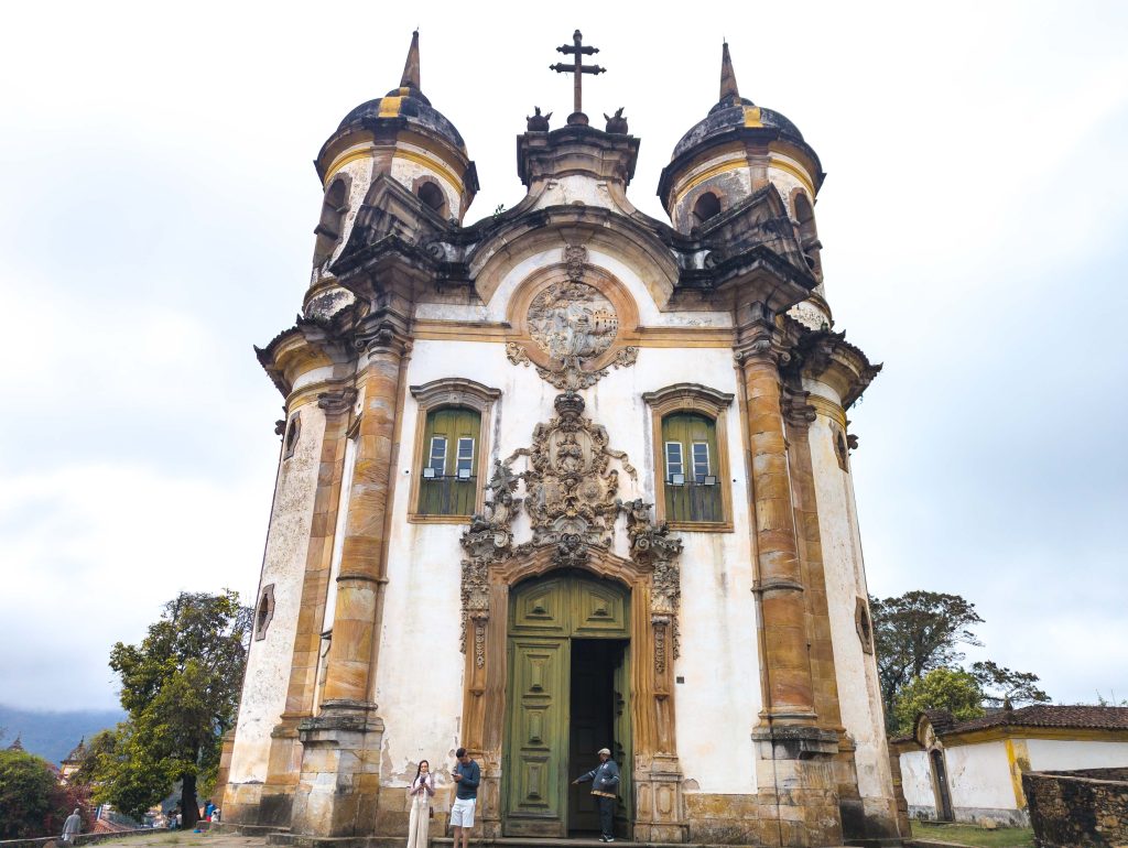Eighteenth century baroque Church of Saint Francis of Assisi sculpted by Aleijadinho in Ouro Preto