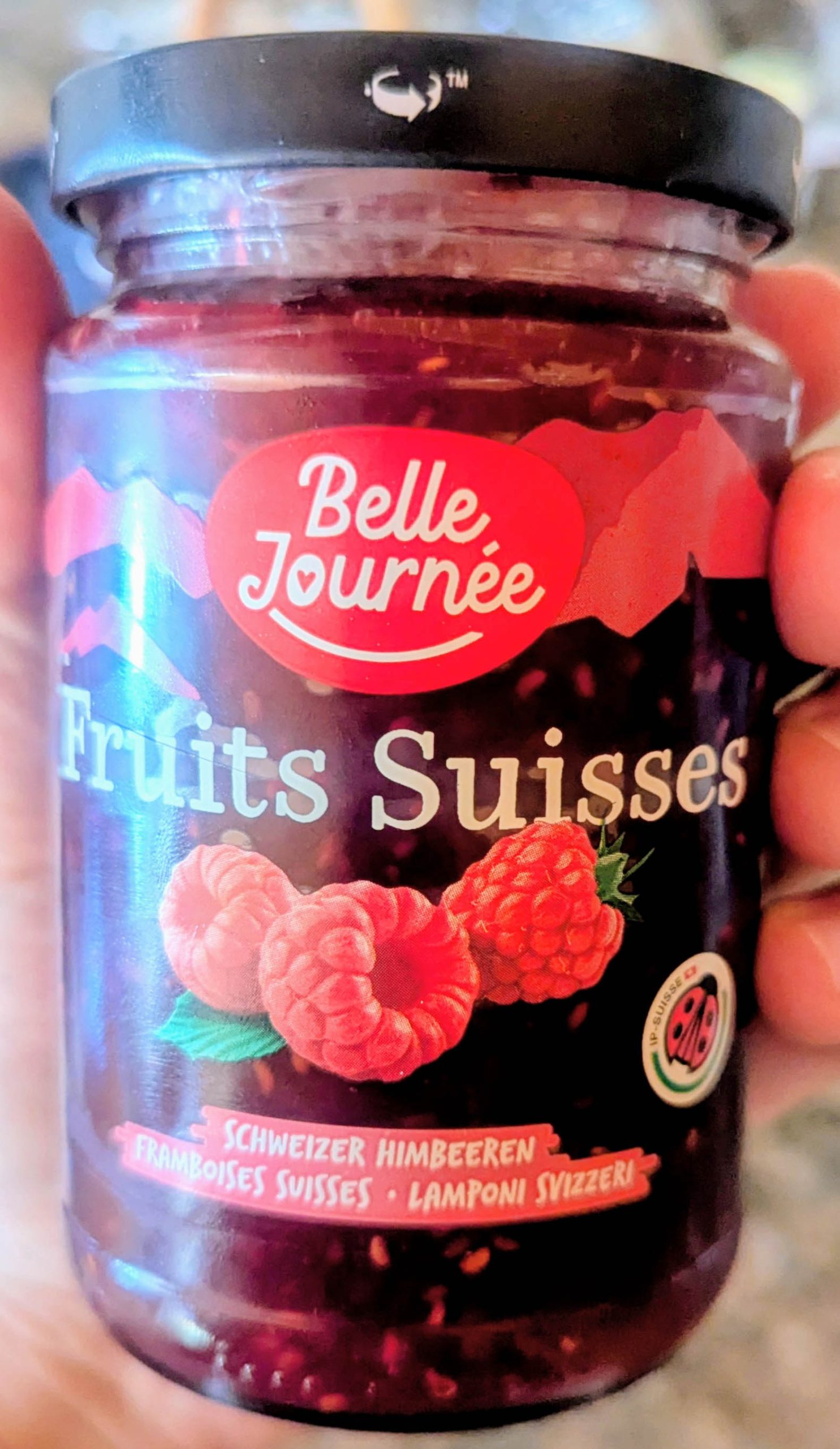 Swiss Belle Journee raspberry jam jar